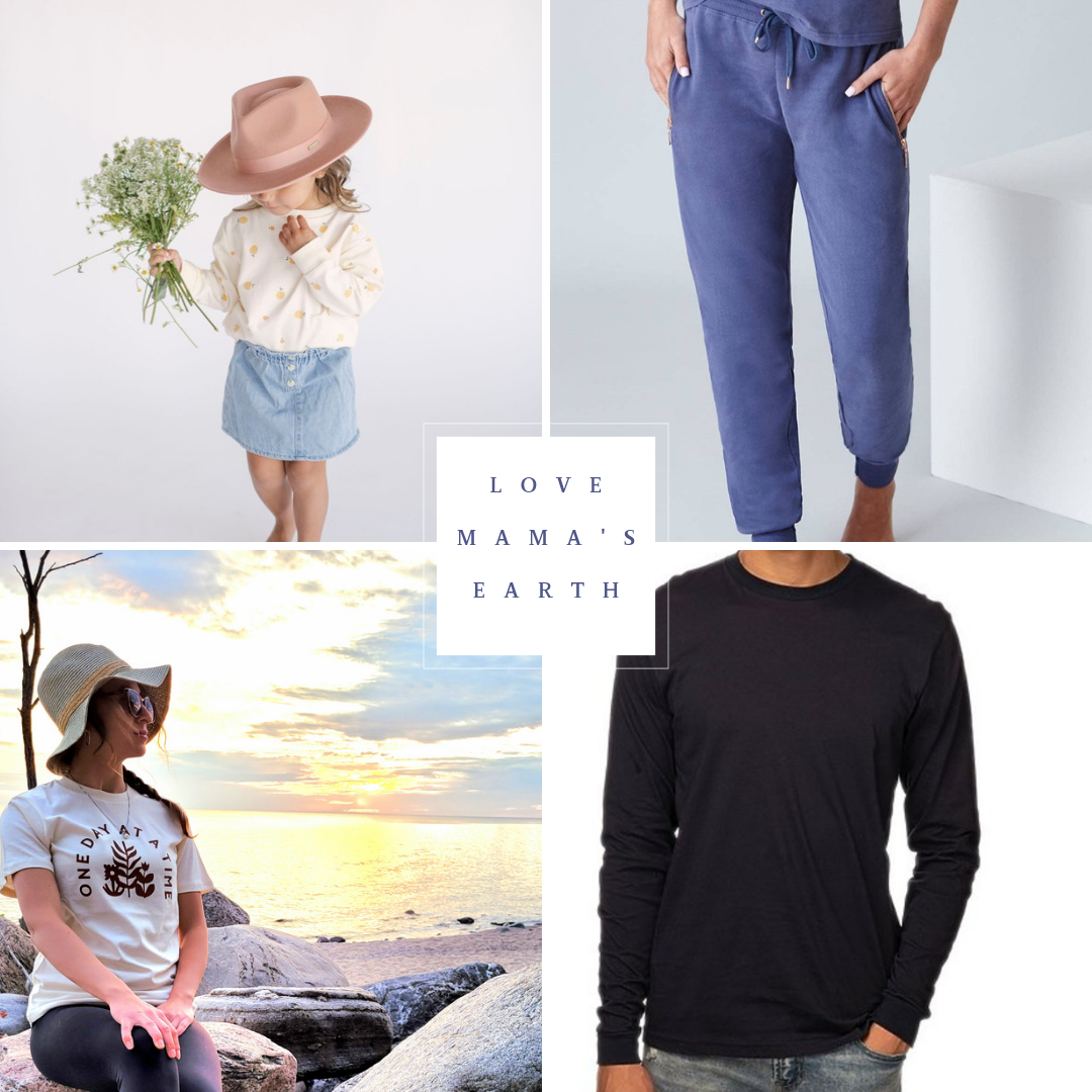 Sustainable fashion projects , sustainable family clothin display