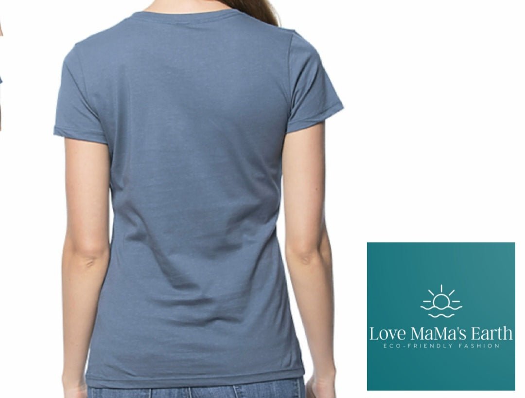 Always Be Kind Cotton Organic T Shirts|Pacific Blue - Love MaMa'S Earth
