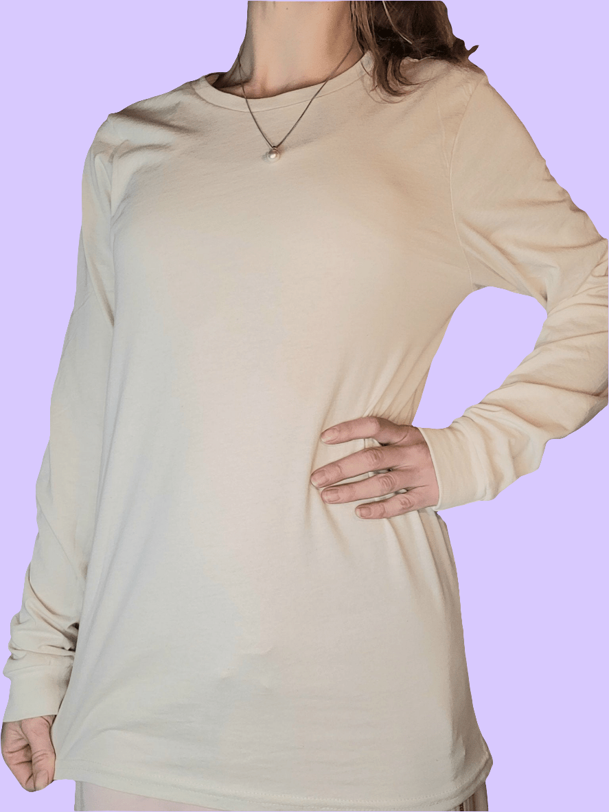 Classic Long Sleeve T Shirts In Natural