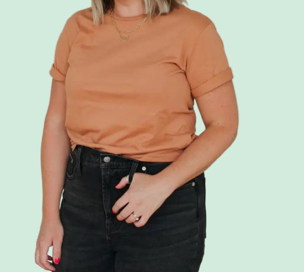 Everyday Ladies Basic T Shirt| Toasted Nut - Love MaMa'S Earth