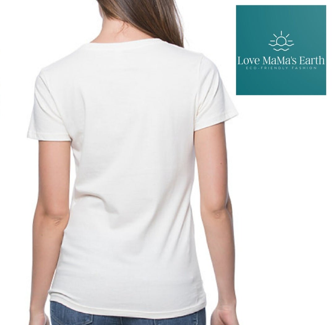 Growth Not Perfection Cotton Tshirts For Women|Natural - Love MaMa'S Earth