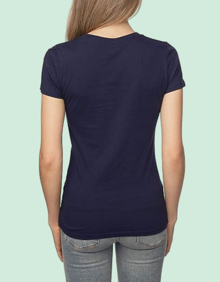 Growth Not Perfection |T Shirts For Women |In Dark Navy - Love MaMa'S Earth