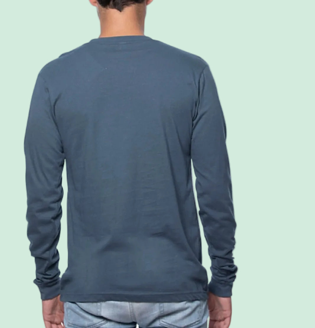 Long Sleeve Graphic Tees |Pacific Blue |Love Your MaMa - Love MaMa'S Earth