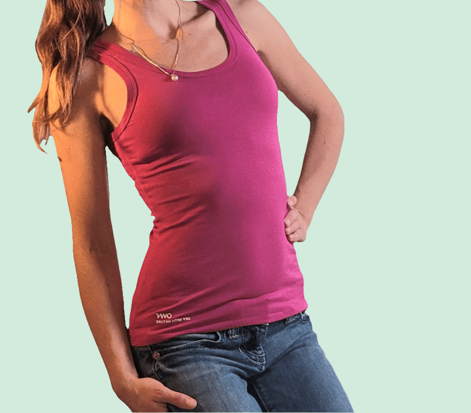 Soft Organic Workout Clothes |Tank Top |Fuscia - Love MaMa'S Earth