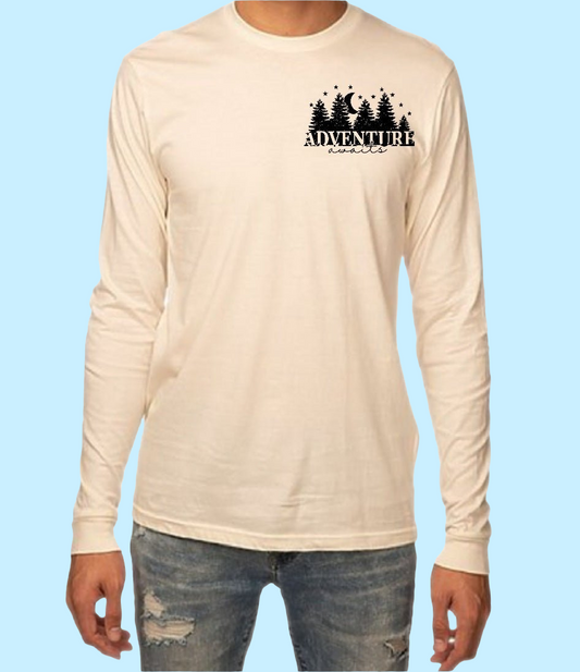 White Long Sleeve Shirt |Adventure Awaits |Natural