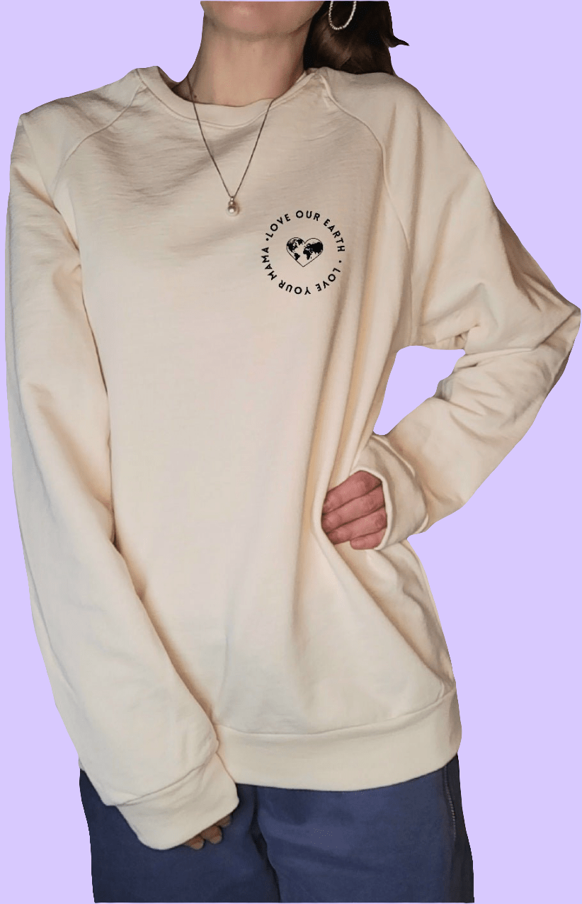 Signature Oversized Sweatshirt |Love Your MaMa |In Natural