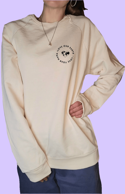 Signature Oversized Sweatshirt |Love Your MaMa |In Natural