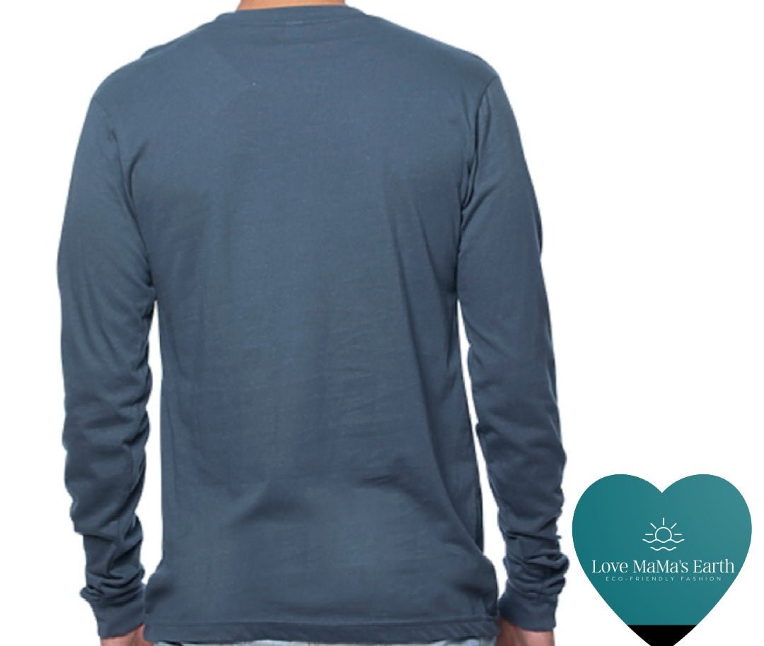 Bear&Mountains Long Sleeve Top| In Pacific Blue - Love MaMa'S Earth