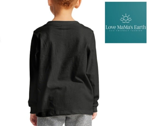 Black Long Sleeve |Flower Heart |Toddler - Love MaMa'S Earth