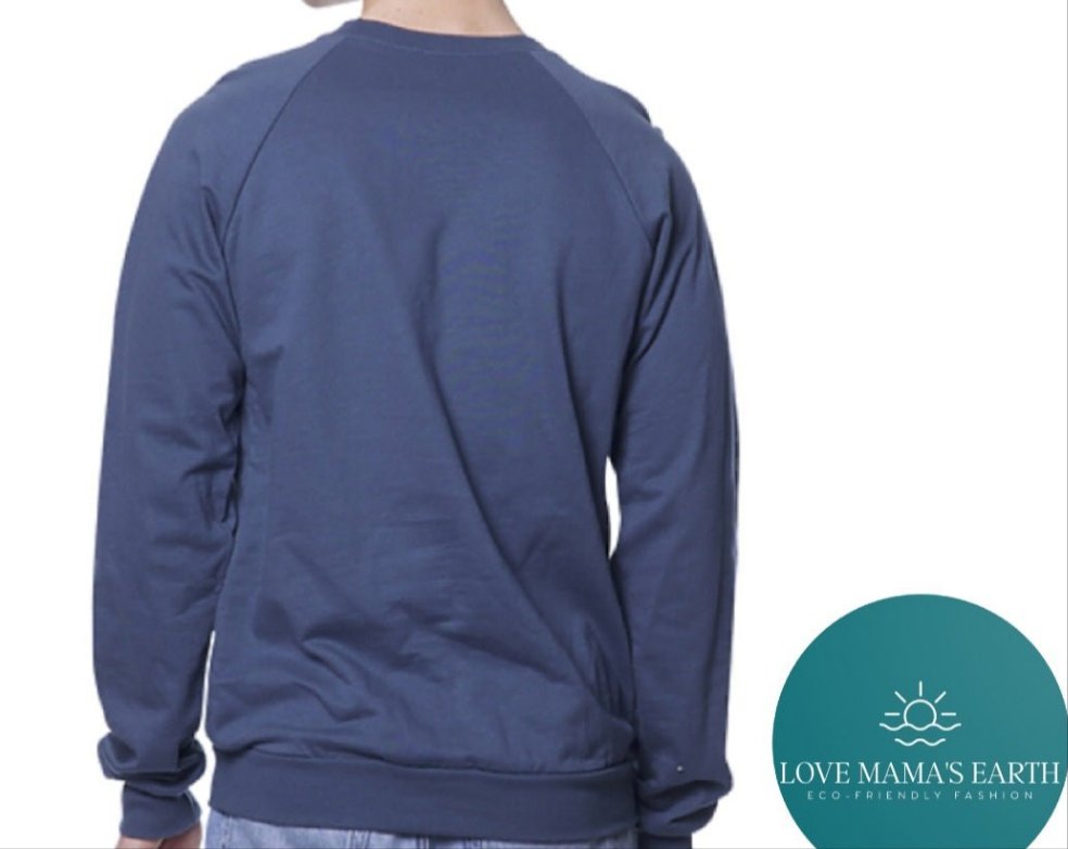 Comfy Crew Neck Sweatshirt |Oversized Pacific Blue - Love MaMa'S Earth