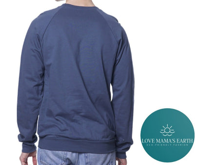 Crew Neck Sweatshirt |In Oversized Pacific Blue - Love MaMa'S Earth