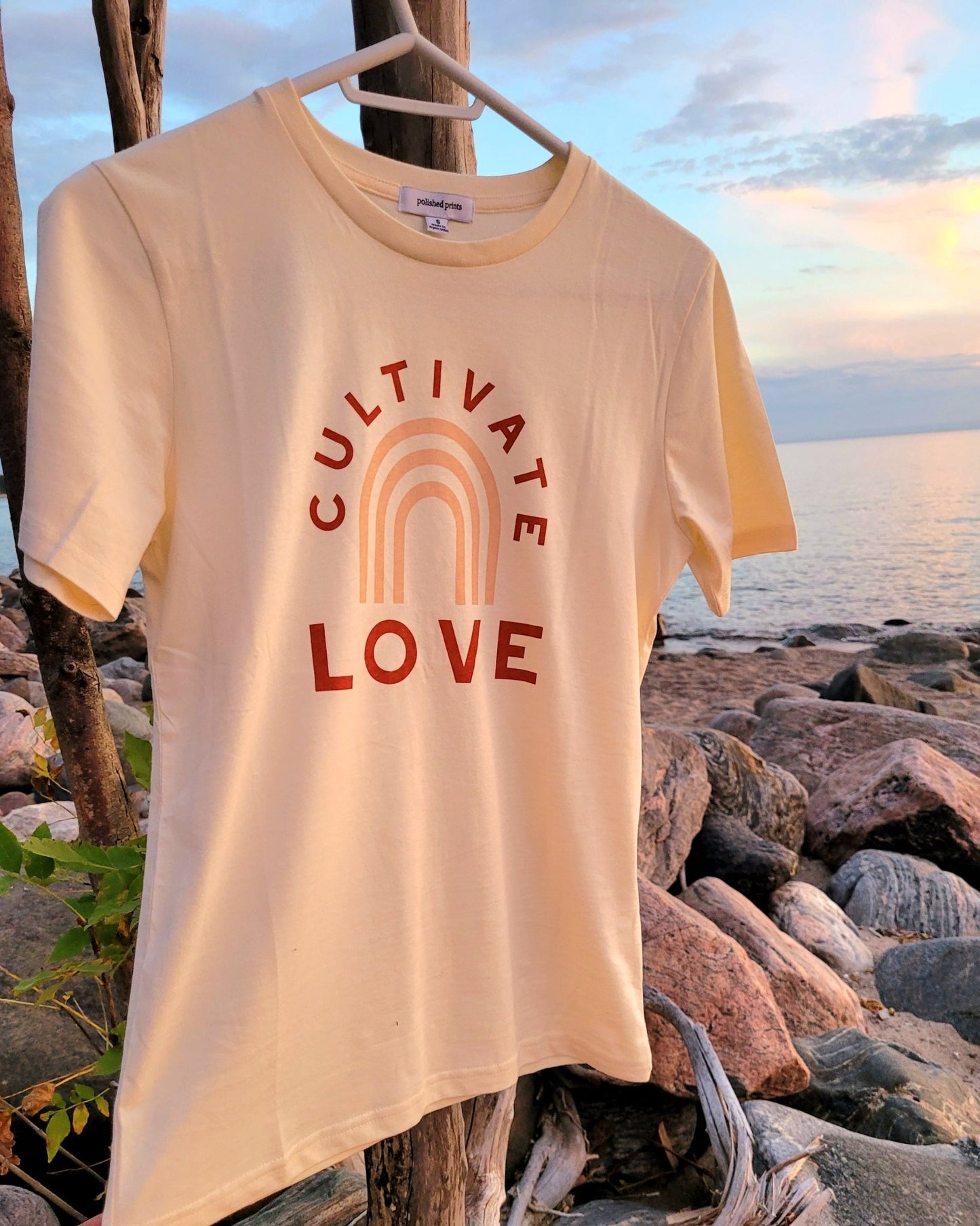 Cultivate Love |T Shirts Women Cotton |In Natural - Love MaMa'S Earth