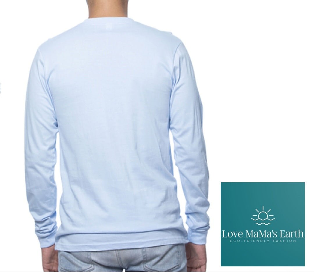 Everyday Long Sleeve Shirt T Shirt In Light Blue - Love MaMa'S Earth