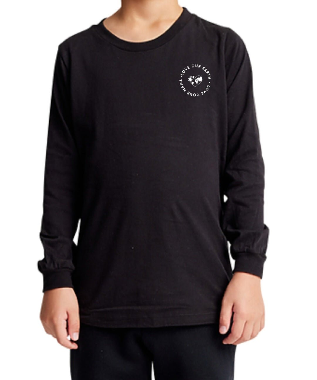 Long Sleeve Shirt |Love Your MaMa|Black - Love MaMa'S Earth