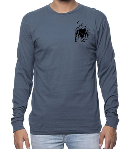 Long Sleeve T Shirt |Pacific Blue |Bear& Mountain - Love MaMa'S Earth