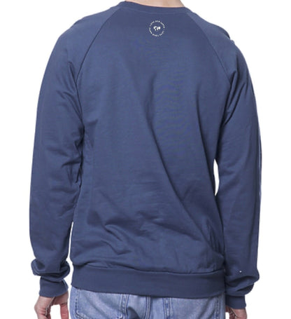 Men Sweatshirt |Pacific Blue |Love Your MaMa on Back - Love MaMa'S Earth