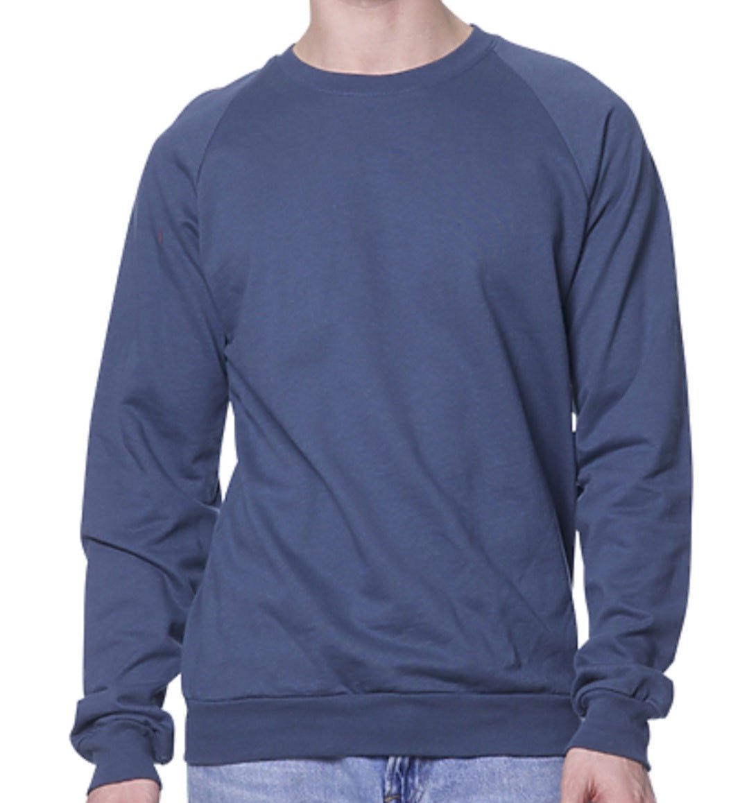 Men Sweatshirt |Pacific Blue |Love Your MaMa on Back - Love MaMa'S Earth