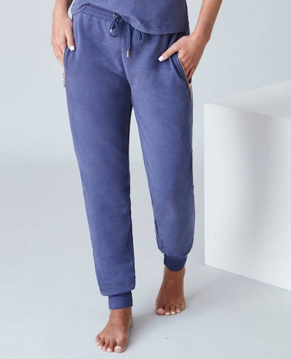 Soft Dark Blue Baggy Sweatpants |Side & Back Zip - Love MaMa'S Earth