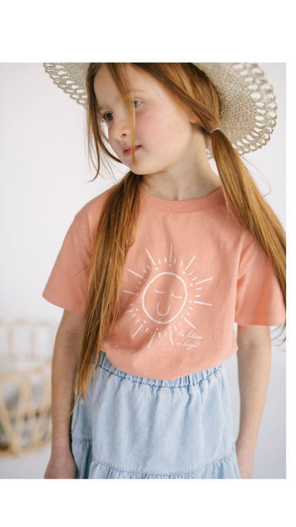 The Future Is Bright |Toddler Shirt |Muted Clay - Love MaMa'S Earth