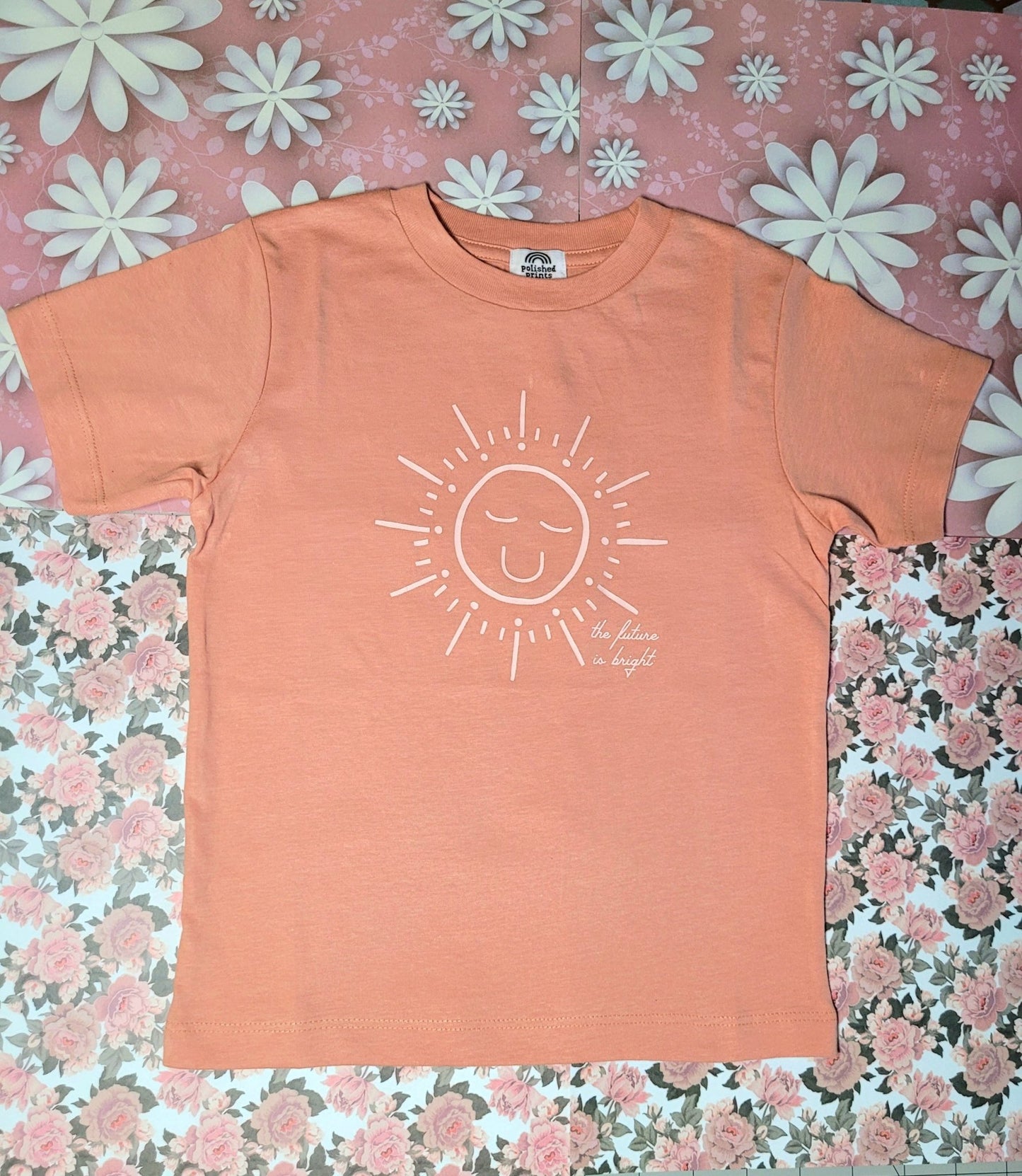 The Future Is Bright |Toddler Shirt |Muted Clay - Love MaMa'S Earth