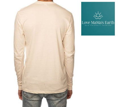 White Long Sleeve Shirt |Adventure Awaits |Natural - Love MaMa'S Earth