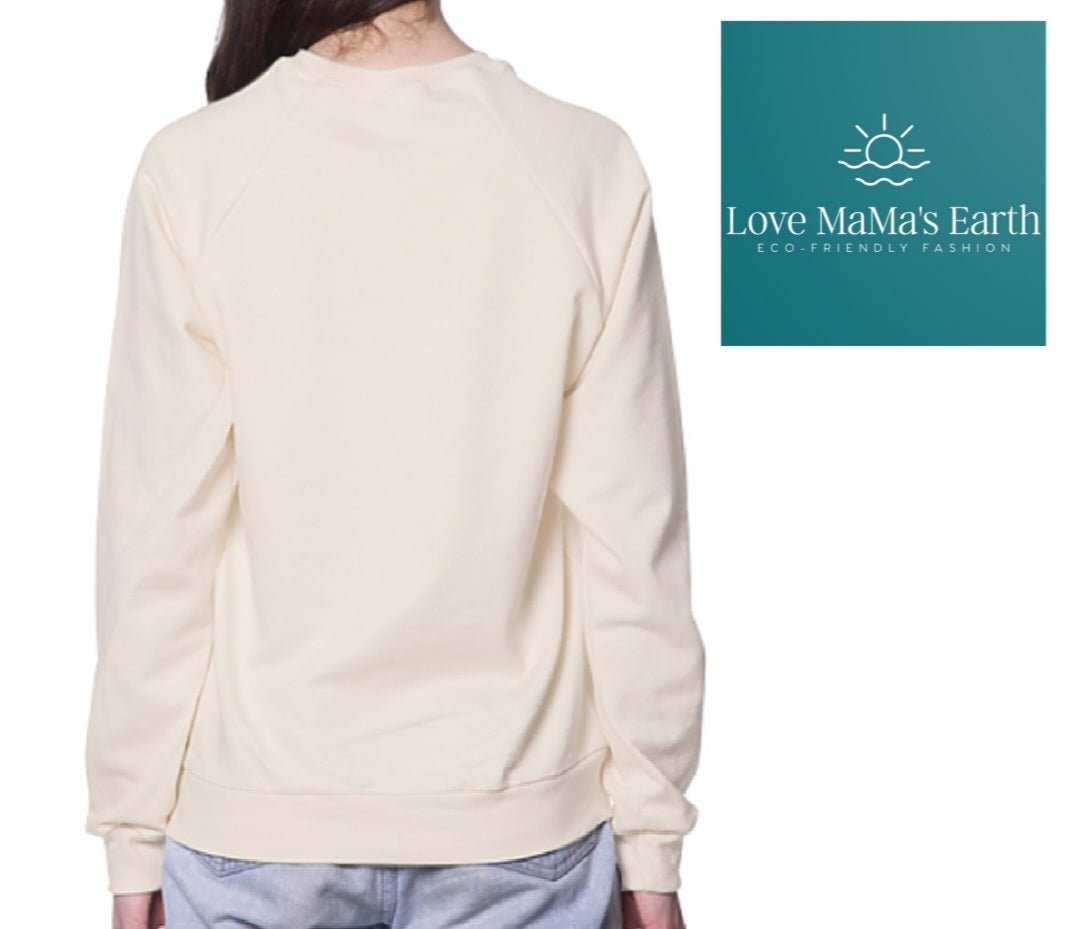 Womens Graphic Sweatshirt |Floral Bear |In Natural - Love MaMa'S Earth