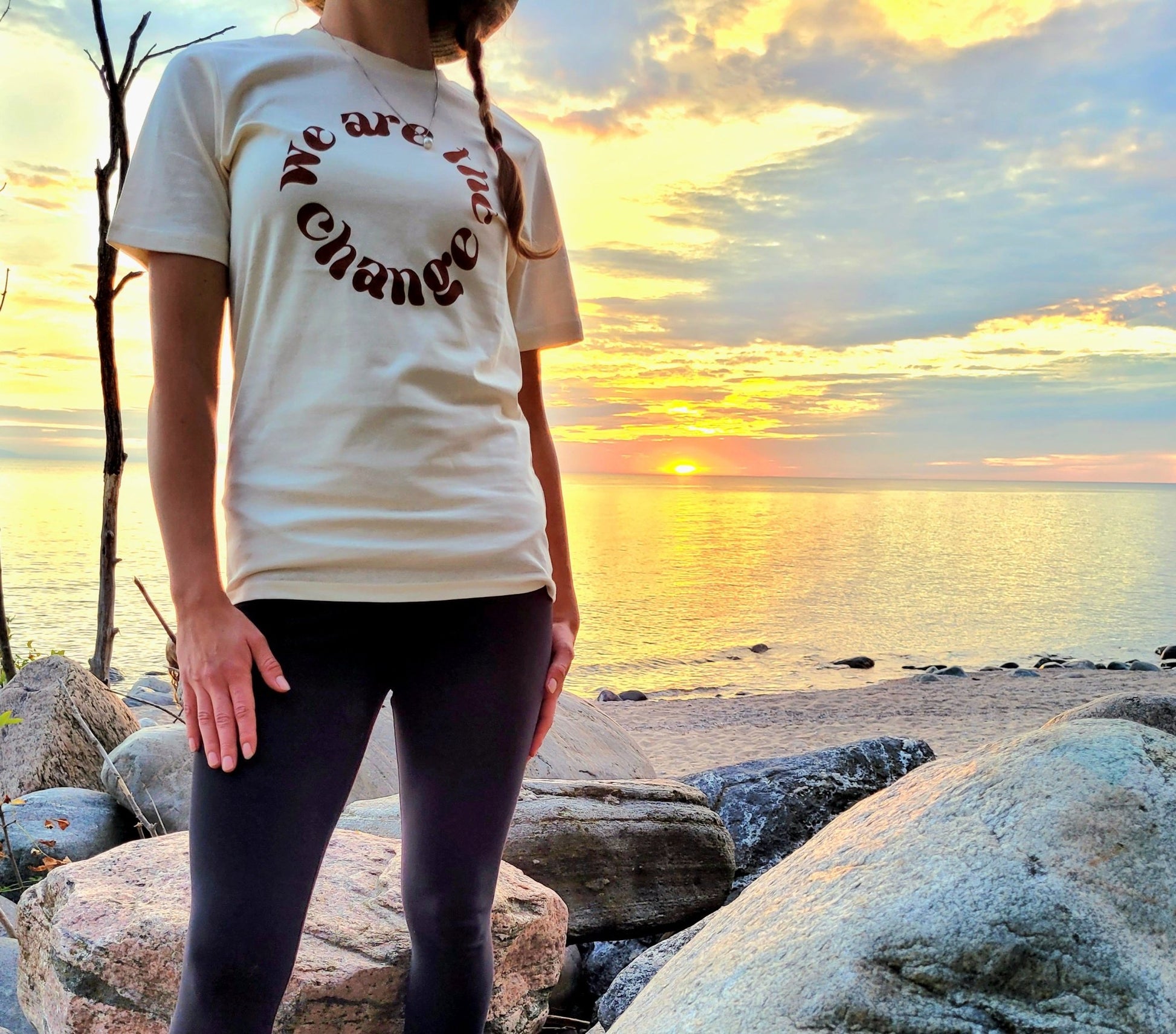 Women's Screen Printed T Shirts |We Are The Change - Love MaMa'S Earth